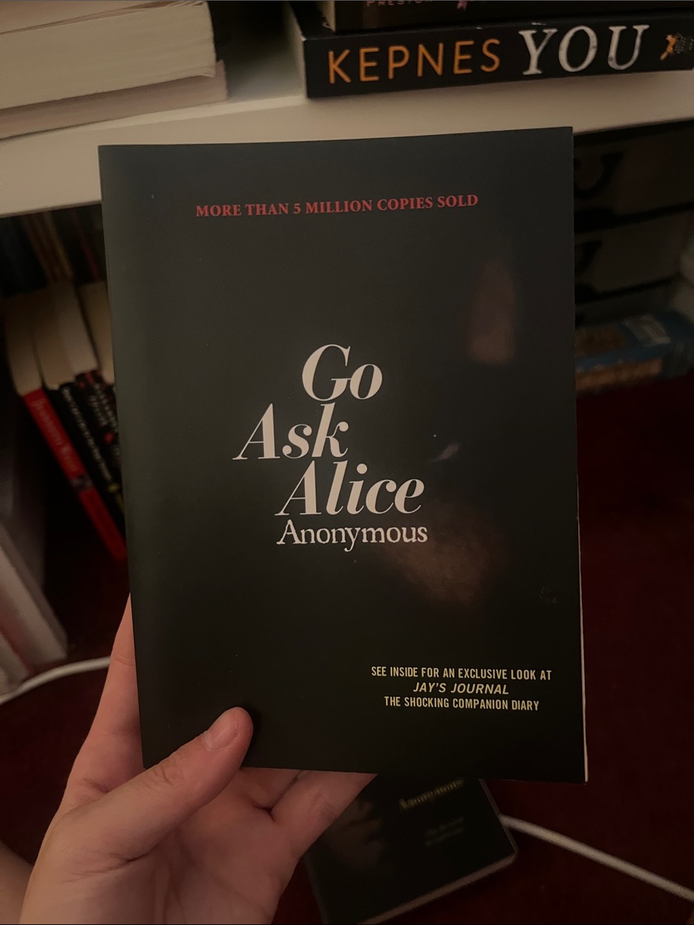 Go Ask Alice Anonymous Paperback - Black Cover